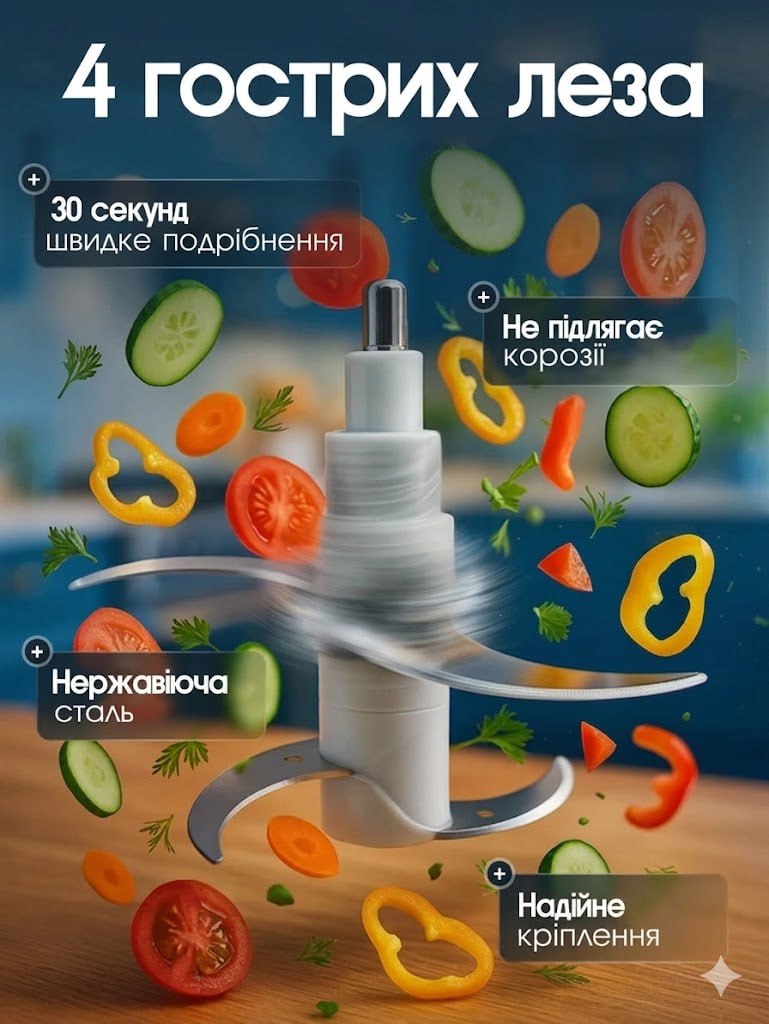 4 гострих леза